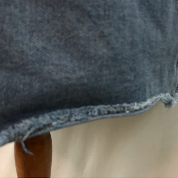 Hayden Light Blue Denim Tie Waist Paper Bag Midi Skirt Size M - Picture 9 of 13